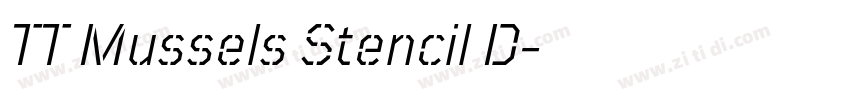TT Mussels Stencil D字体转换 TT Mussels Stencil D字体转换